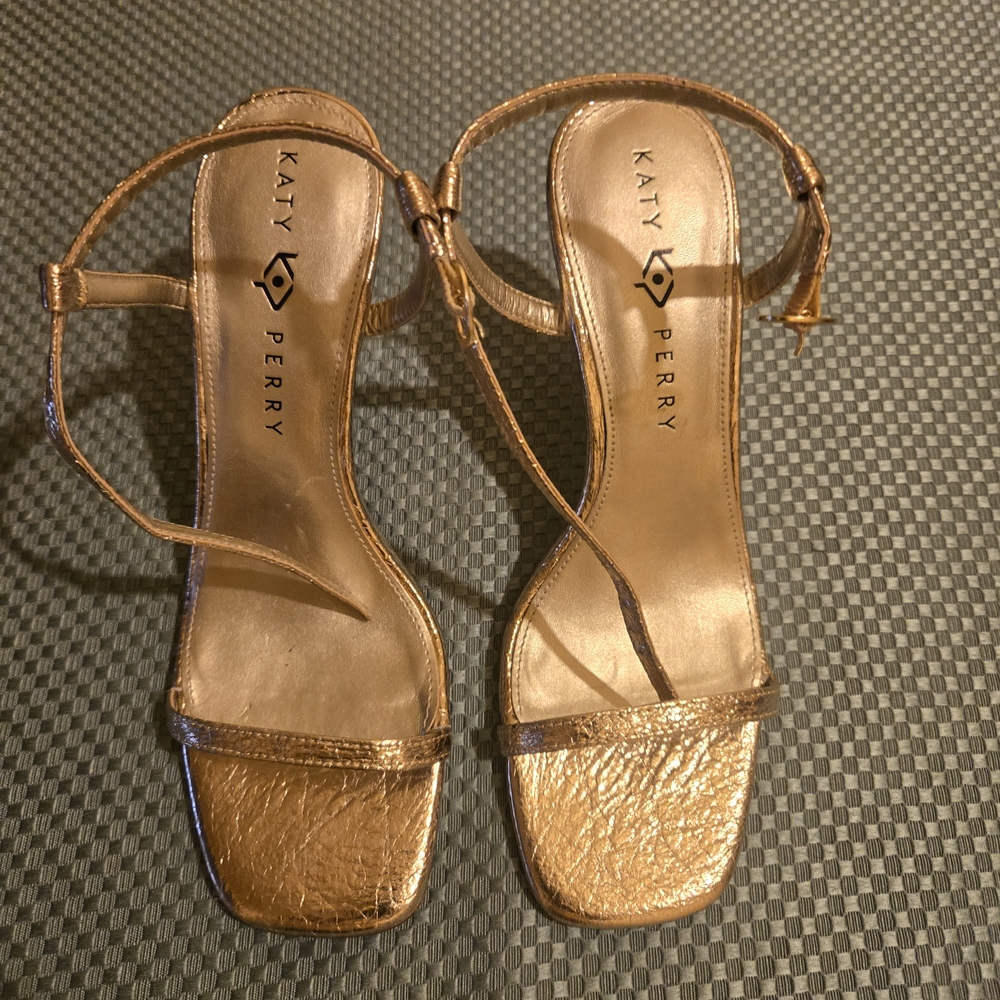 Katy Perry Collections Shimmering Gold Heels